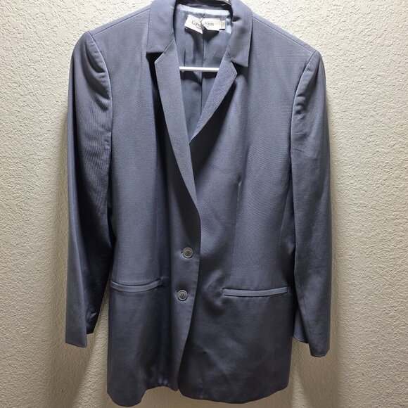 Calvin Klein Collection Women's Blazer Made in Italy Gray Size 4 Virgin Wool - Picture 1 of 12